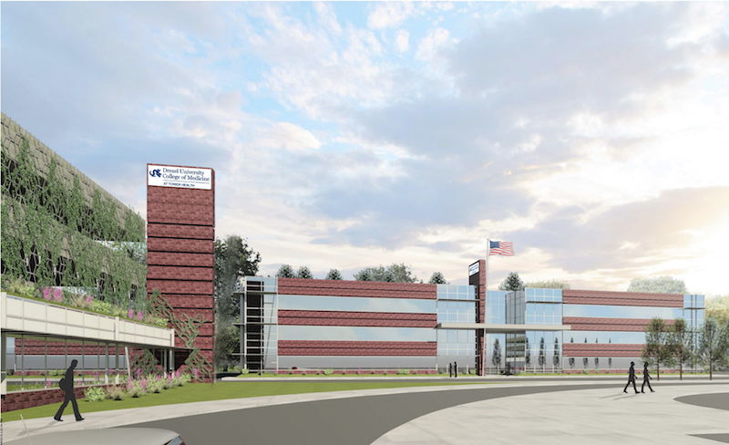 A rendering of the Drexel College of Medicine branch campus that will be built in West Reading through an agreement with Tower Health.